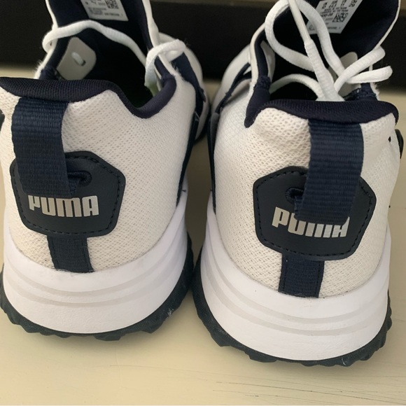 Men’s White/Navy Fusion EVO Spikeless Golf Shoes | Puma | Size 11 - Picture 8 of 14